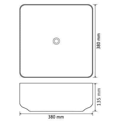 Basin Ceramic Square "Black"