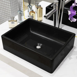 Basin Ceramic Rectangular Black