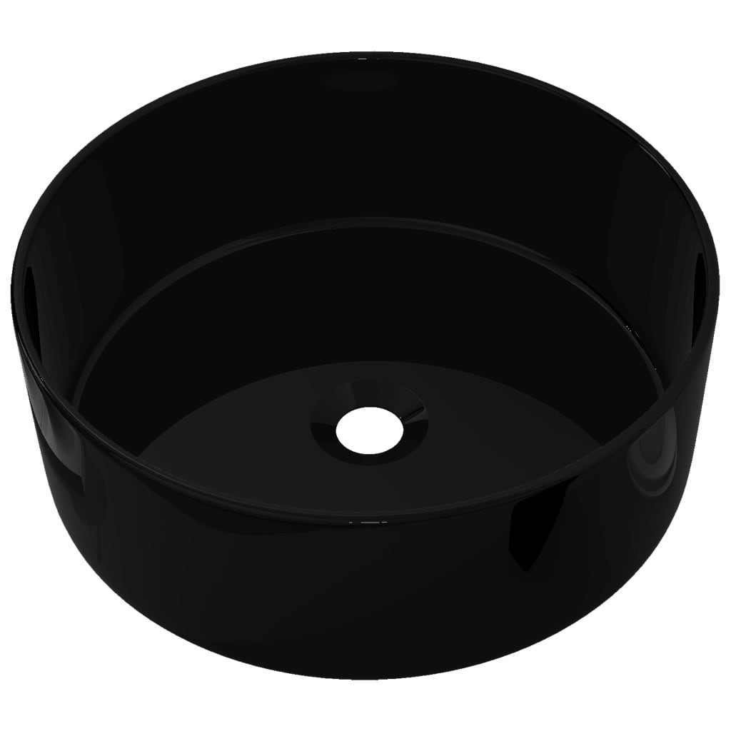 Basin Ceramic Round  Black