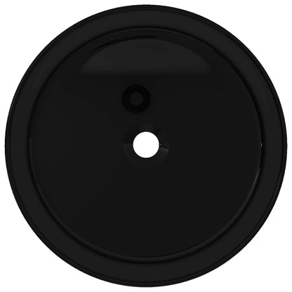 Basin Ceramic Round  Black