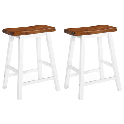 Bar Stools 2 pcs Solid Wood - 45×23×60cm
