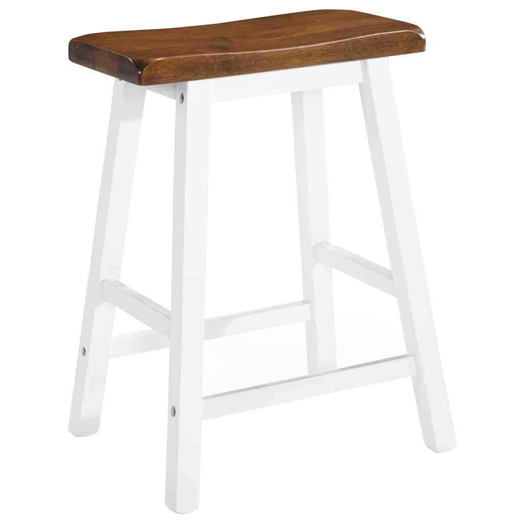 Bar Stools 2 pcs Solid Wood - 45×23×60cm