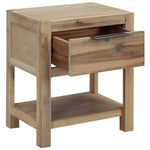 Nightstand with Drawer Solid Acacia Wood