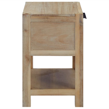 Nightstand with Drawer Solid Acacia Wood