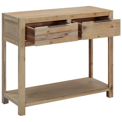 Acacia Console Table With Drawers 82x33x73cm