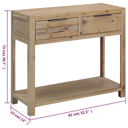 Acacia Console Table With Drawers 82x33x73cm