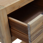 Console Table 2 Drawers Solid Acacia Wood