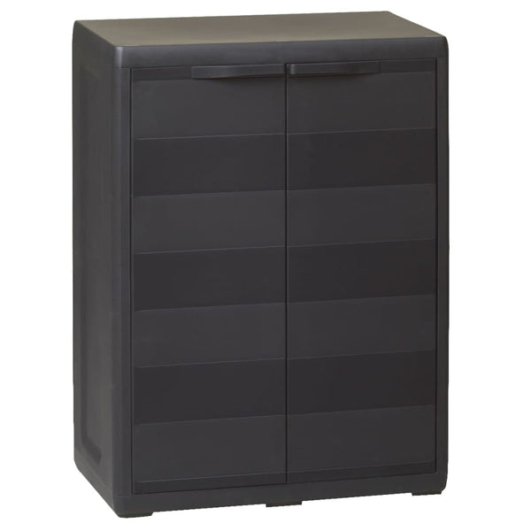  Garden Storage Cabinet with 1 Shelf Black