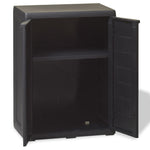 Garden Storage Cabinet with 1 Shelf Black