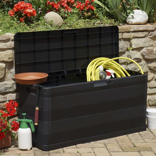 Garden Storage Box Black - 117×45×56cm