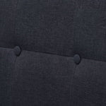 2-Seater Sofa with Armrests Steel and Fabric Dark Grey