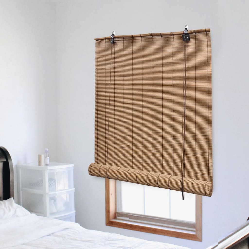 Roller Blind Bamboo Brown - 80×220cm