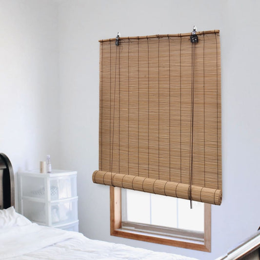 Roller Blind Bamboo Brown - 80×220cm
