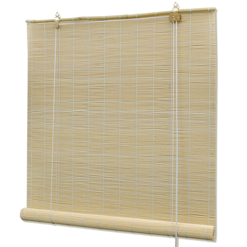 Roller Blind Bamboo Privacy Natural