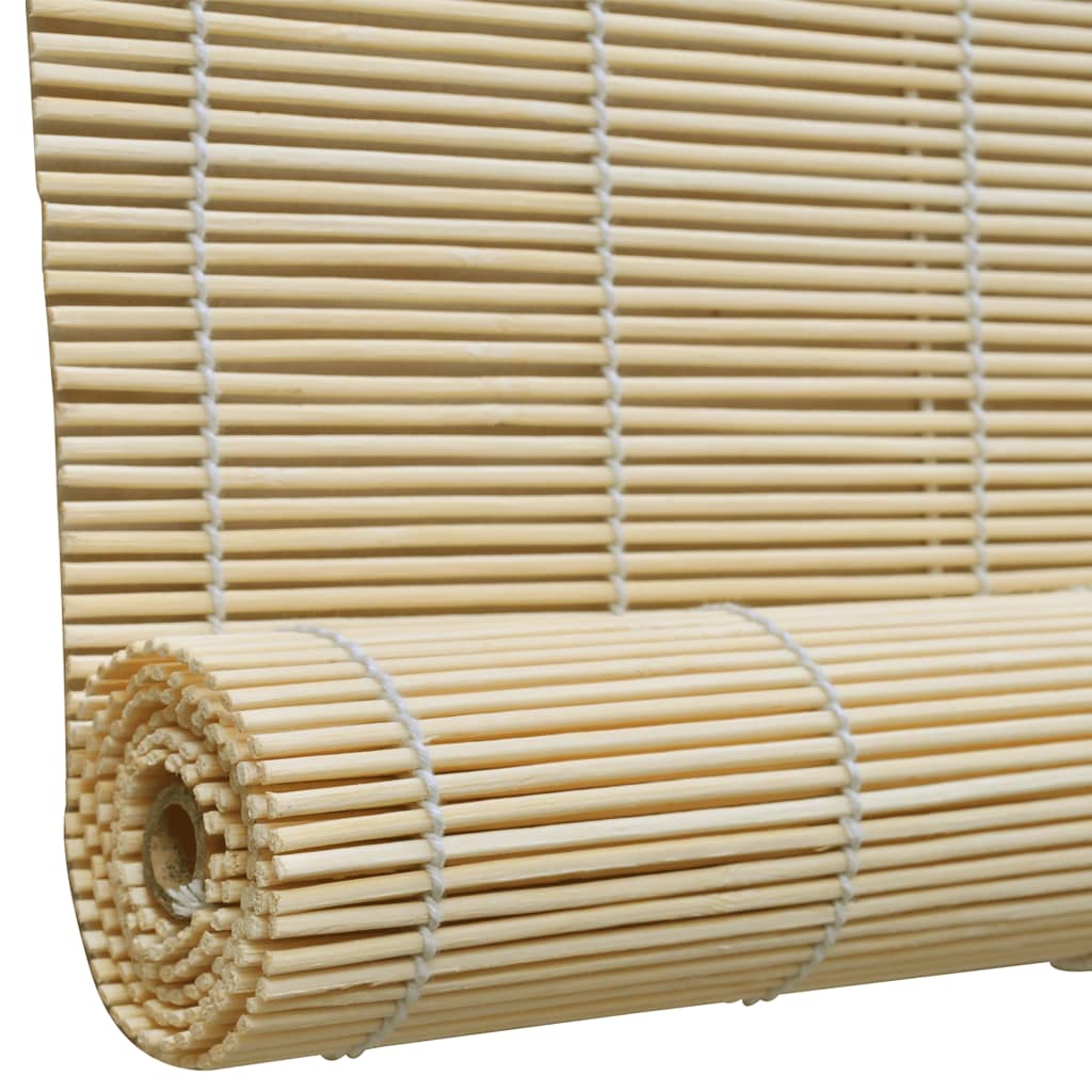 Roller Blind Bamboo Privacy Natural