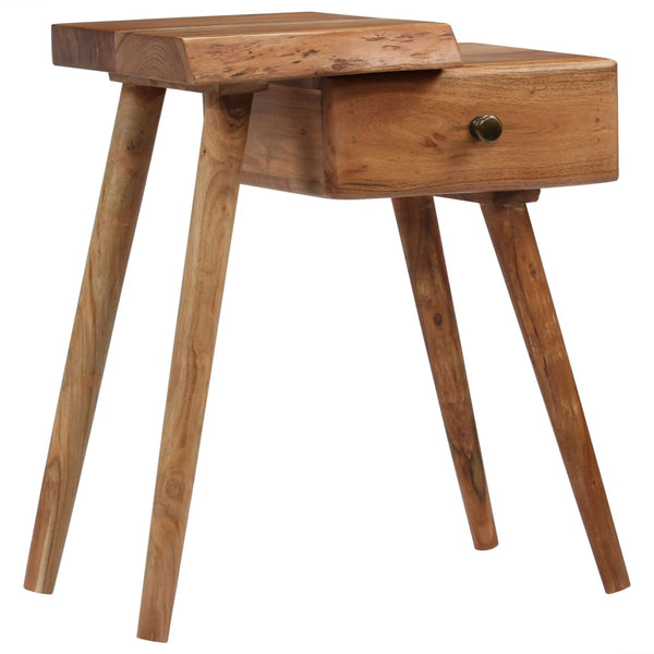  Bedside Table Solid Acacia Wood