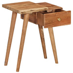 Bedside Table Solid Acacia Wood