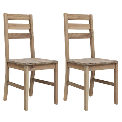 Dining Chairs 2 pcs Solid Acacia Wood - 42×49×90cm