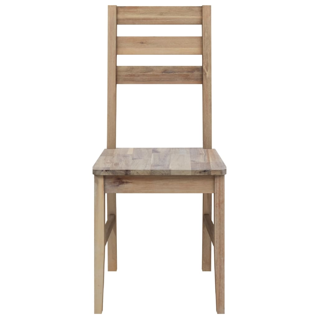 Dining Chairs 2 pcs Solid Acacia Wood - 42×49×90cm