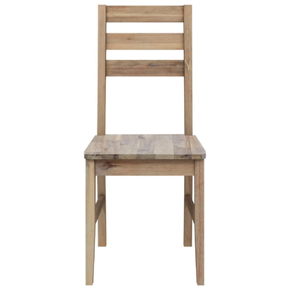 Dining Chairs 2 pcs Solid Acacia Wood - 42×49×90cm