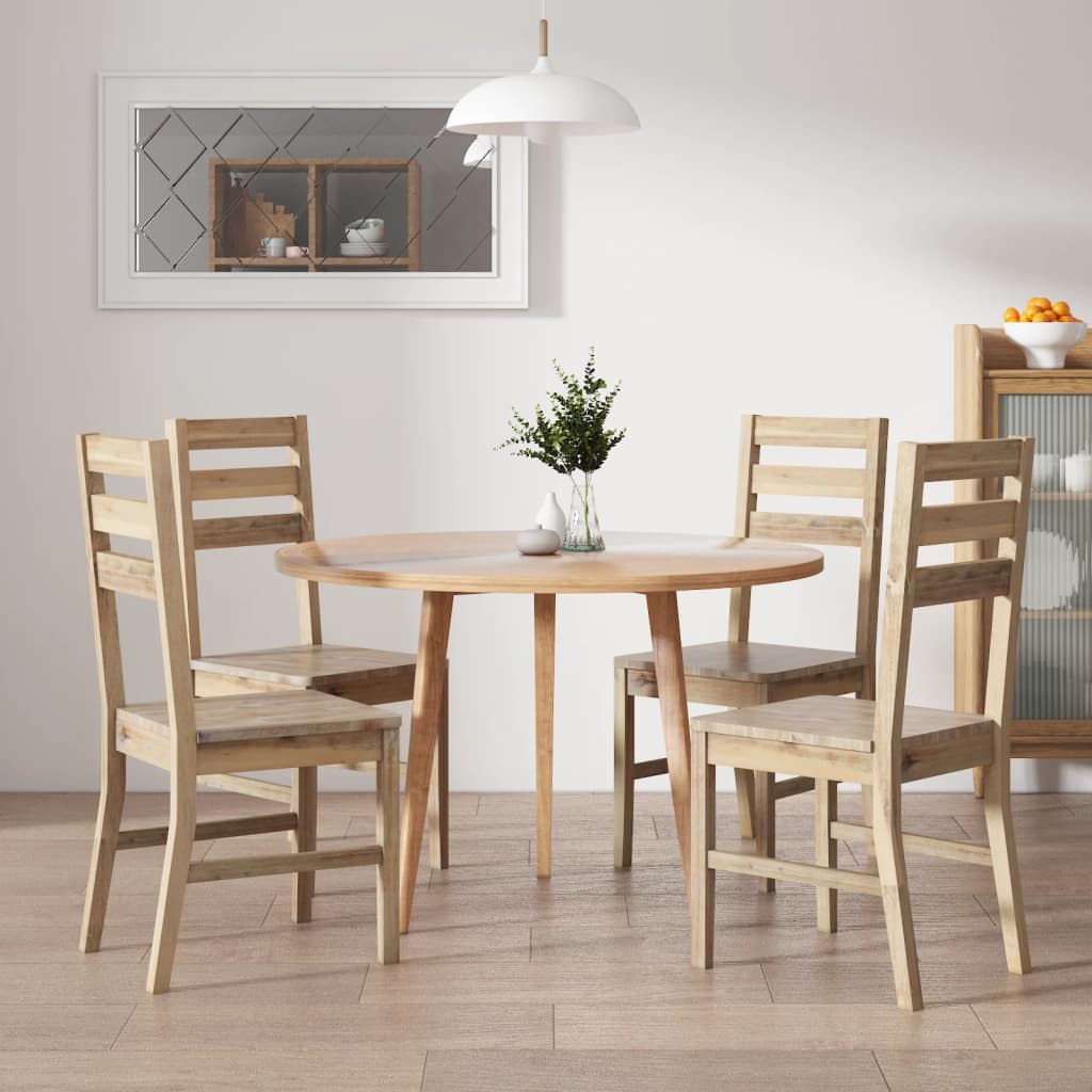 Dining Chairs 4 pcs Solid Acacia Wood - 42×49×90cm