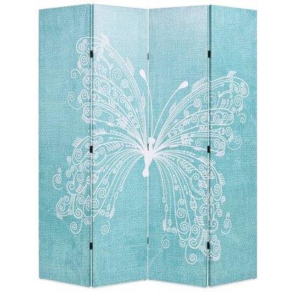 Folding Room Divider Butterfly Blue - 160×180cm