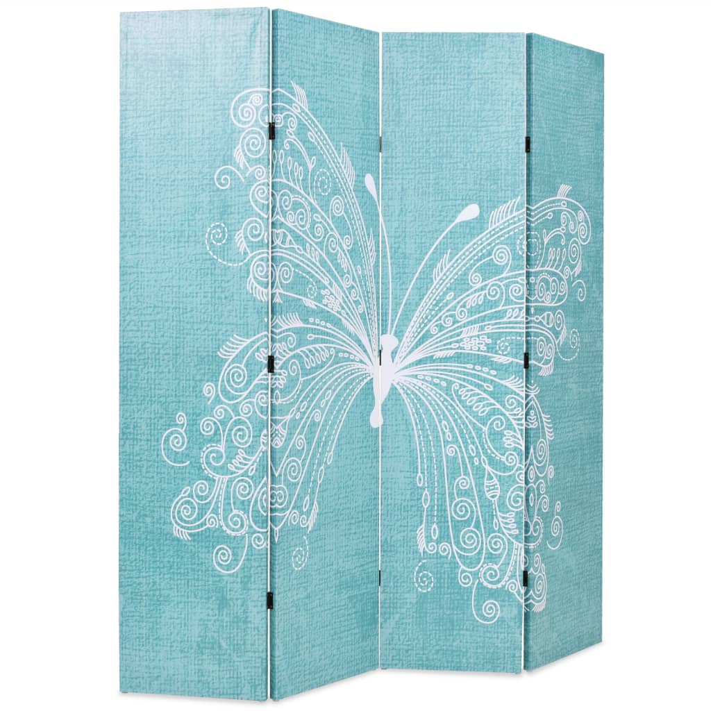 Folding Room Divider Butterfly Blue - 160×180cm