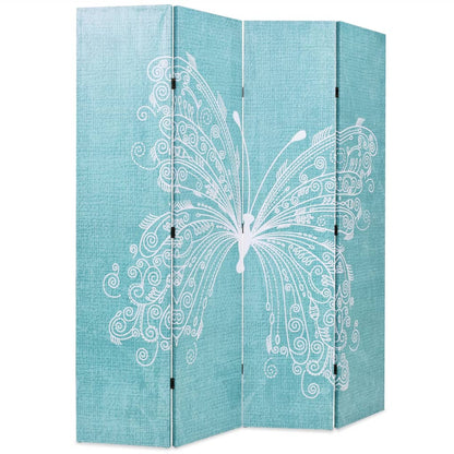 Folding Room Divider Butterfly Blue - 160×180cm