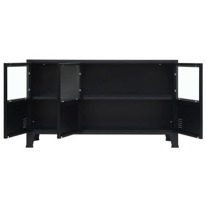 Sideboard Metal Industrial Style Black