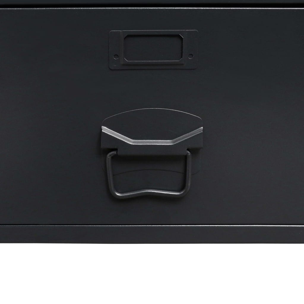 Wardrobe Metal Industrial Style Black - 90×40×180cm