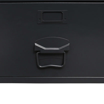 Wardrobe Metal Industrial Style Black - 90×40×180cm