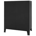 Chest of Drawers Metal Industrial Style Black