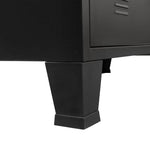TV Cabinet Metal Industrial Style Black