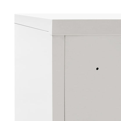 Office Cabinet with Sliding Doors Metal Grey
