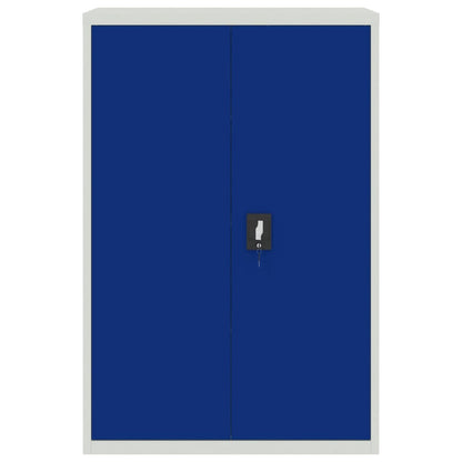 Office Cabinet Metal Grey & Blue