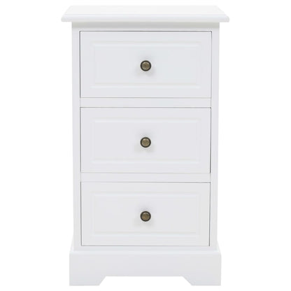Bedside Cabinet MDF and Pinewood White