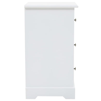 Bedside Cabinet MDF and Pinewood White