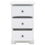 Bedside Cabinet MDF and Pinewood White