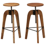 Bar Chairs 2 pcs Solid Acacia Wood