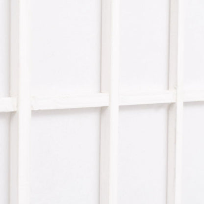Folding 6-Panel Room Divider Japanese Style White