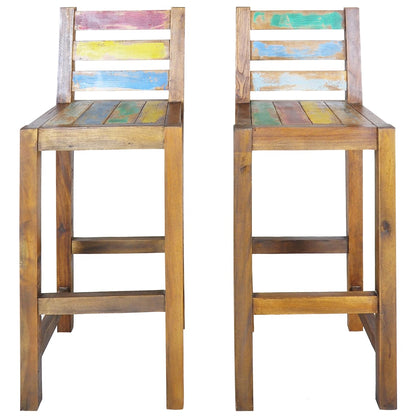 Bar Stools 2 pcs Solid Reclaimed Wood - 40×40×106cm
