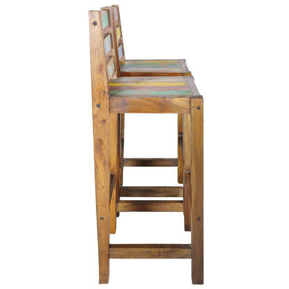 Bar Stools 2 pcs Solid Reclaimed Wood - 40×40×106cm