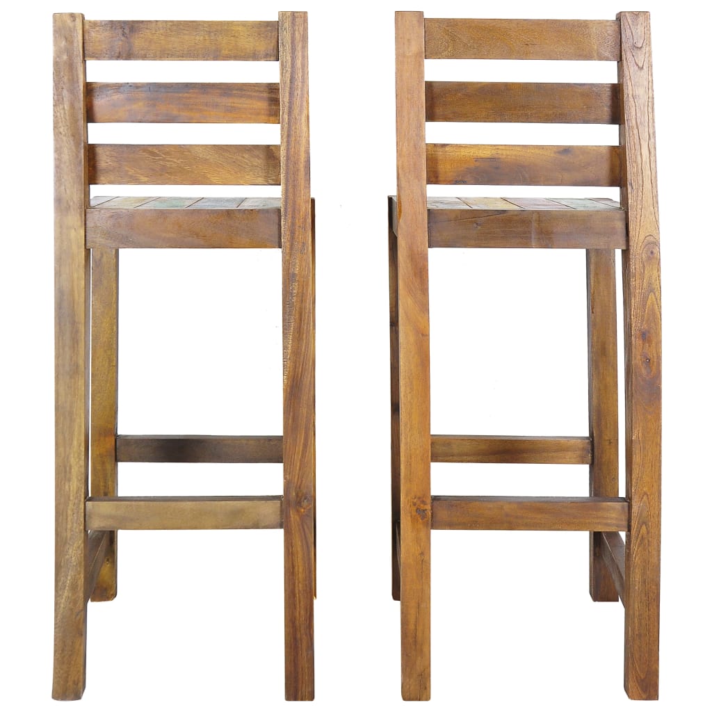 Bar Stools 2 pcs Solid Reclaimed Wood - 40×40×106cm