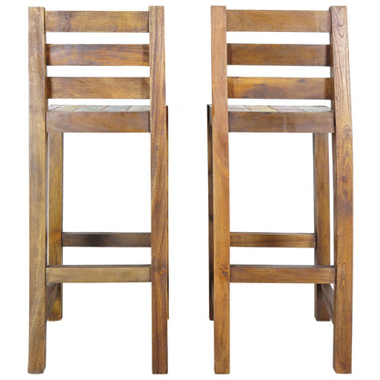 Bar Stools 2 pcs Solid Reclaimed Wood - 40×40×106cm