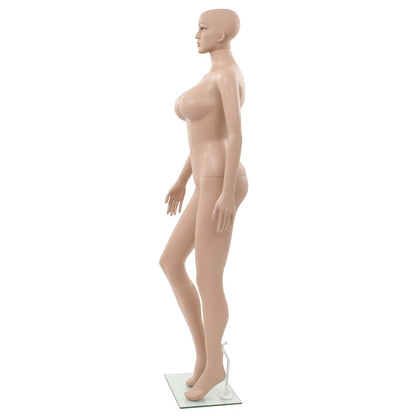 Sey Female Mannequin with Glass Base Beige