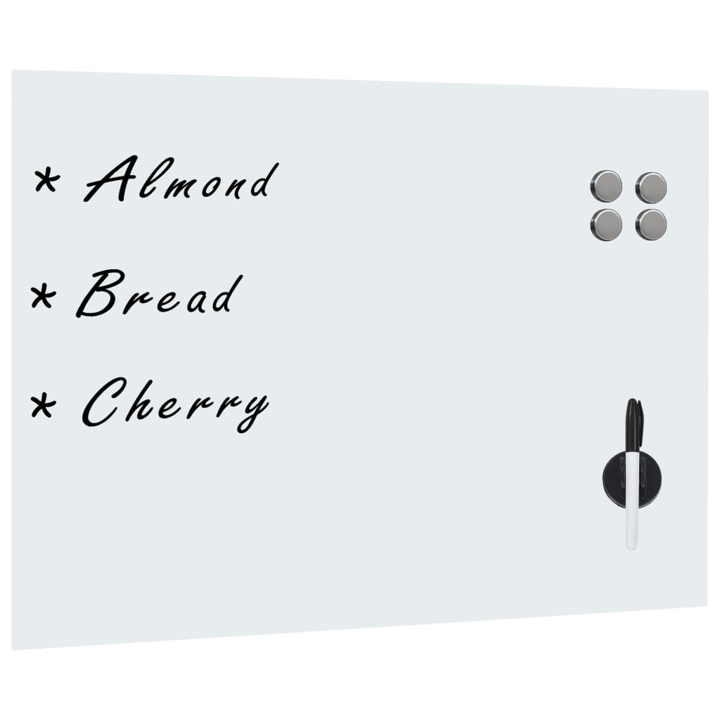 Wall Mounted office Magnetic Whiteboard Glass