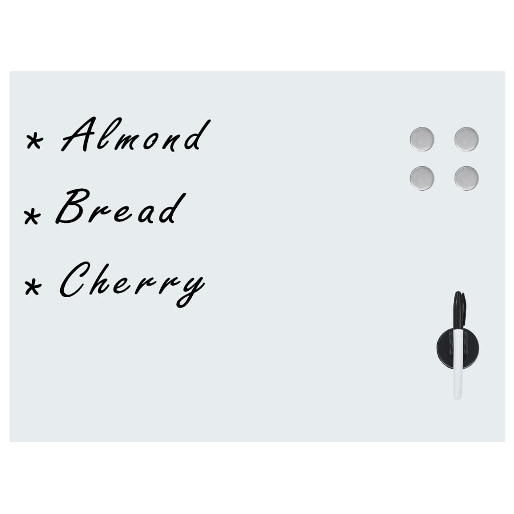 Wall Mounted office Magnetic Whiteboard Glass