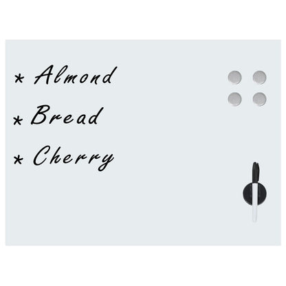 Wall Mounted office Magnetic Whiteboard Glass