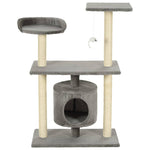 Cat Tree with Sisal Scratching Posts 95 cm Grey