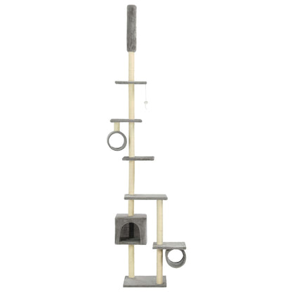 Cat Tree with Sisal Scratching Posts 260 cm Grey